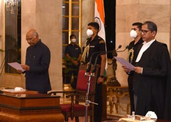 Justice N.V. Ramana sworn in as the Chief Justice of the Supreme Court of India