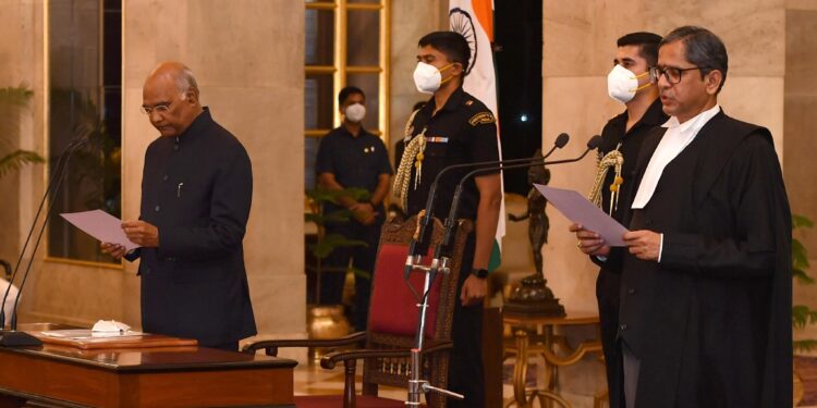 Justice N.V. Ramana sworn in as the Chief Justice of the Supreme Court of India