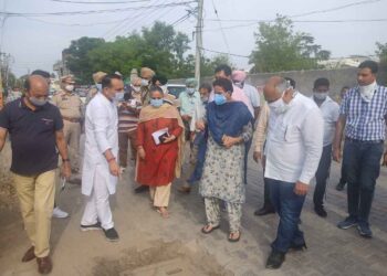 MP Preneet Kaur at Kheri Gujjra Road-