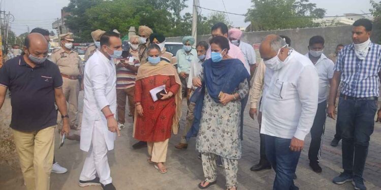 MP Preneet Kaur at Kheri Gujjra Road-