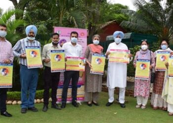 Balbir Singh Sidhu today while releasing a poster regarding awareness campaign for World Breastfeeding Week.