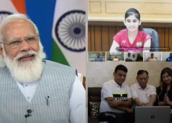 PM Modi interacts with the Indian contingent for Paralympics