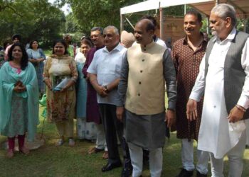 Speaker Lok Sabha Mr. Om Birla presided over the programme organised by the residents of Tughlak Road Crescent on the eve of Independence Day