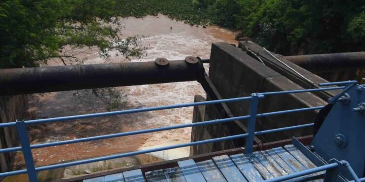 Flood gate of Sukhna Lake opened as water level approaches danger mark