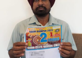 Gurmeet Singh, won the first prize of Punjab State Dear Rakhi Bumper 2021.