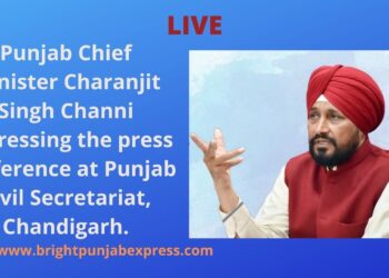 Punjab Chief Minister Charanjit Singh Channi addressing the press conference