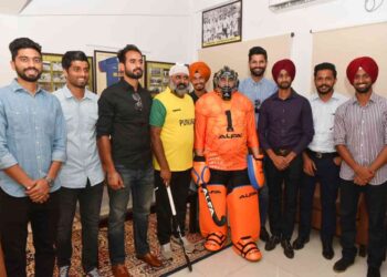 Sportsmanship as Punjab Chief Minister Mr Charanjit Singh Channi donned the role of a goalkeeper during the final of Surjit Hockey Tournament.