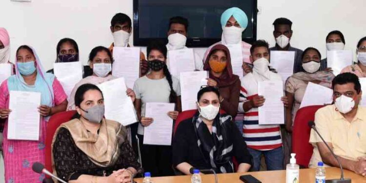 RAZIA SULTANA HANDS OVER JOB LETTERS TO 22 CANDIDATES ON COMPASSIONATE GROUND