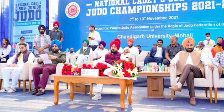 CM CHANNI INAUGURATES SUB-JUNIOR AND CADET JUDO NATIONAL CHAMPIONSHIP AT CU GHARUAN-