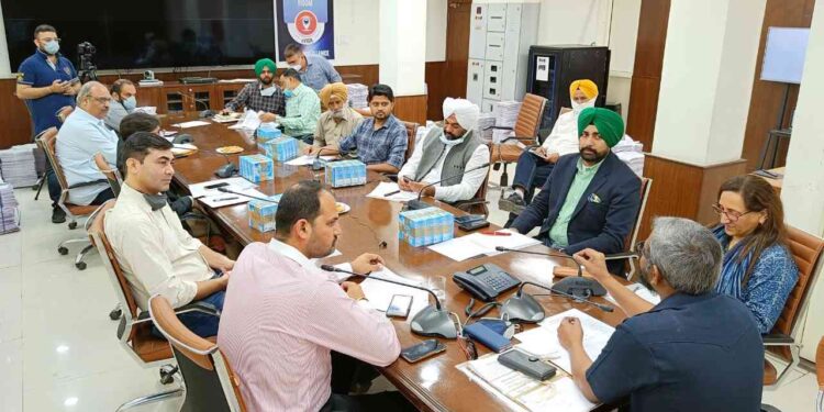 Chief Electoral Officer (CEO) Punjab, Dr. S. Karuna Raju, IAS held a meeting