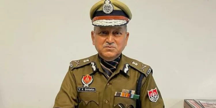 Director General of Police (DGP) Punjab VK Bhawra