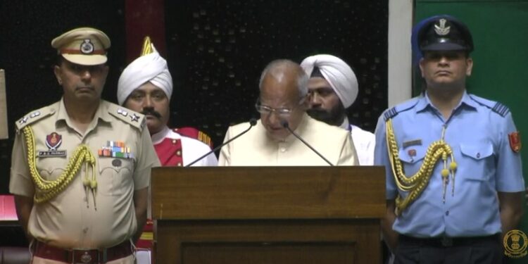 The Speech of Governor of Punjab during the first session of 16th Punjab Vidhan Sabha