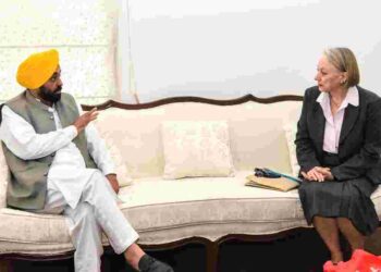 Bhagwant Mann - British Deputy High Commissioner Chandigarh Caroline Rowett