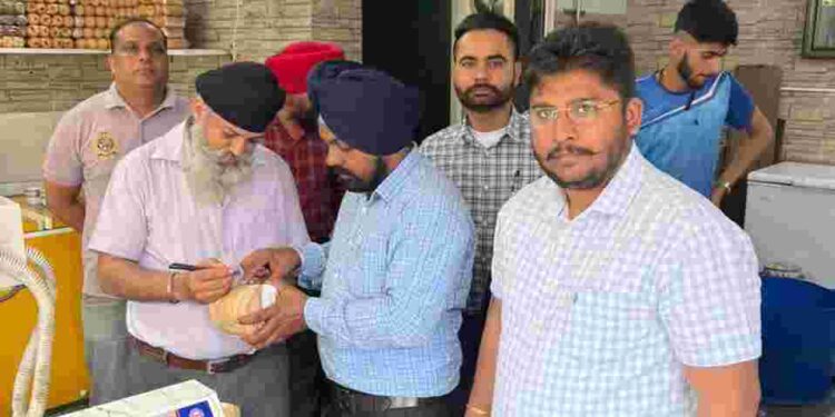 food team amritsar who raided at ludhiana, taking semple.