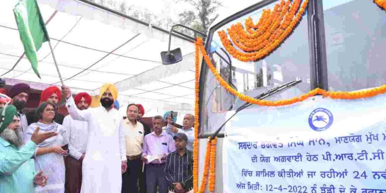 TRANSPORT MINISTER FLAGGED OFF 29 NEW PRTC BUSES