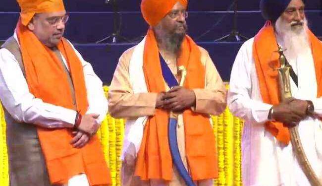 Union Home Minister Amit Shah attended a program organized on the occasion of 400th Prakash Parv of Shri Guru Tegh Bahadur ji at Red Fort