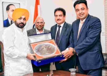 A delegation of the Tata technologies called on the Punjab Chief Minister Bhagwant Mann on Wednesday here at his official residence.