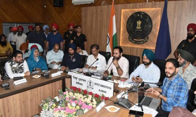 Punjab Sports Minister Gurmeet Singh Meet Hayer reviewing preparations in view of Punjab Khed Mela to be started by the Chief Minister Bhagwant Mann on August 29 from Jalandhar.