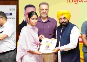 CM Bhagwant Mann, giving appointment letters