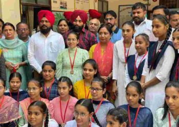 Cabinet Minister Dr. Baljit Kaur honored students who stood first in 10th class examination