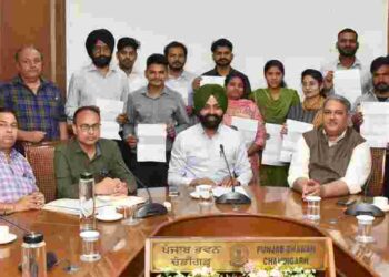 Fisheries Minister Laljit Singh Bhullar hands over appointment letters to 11 clerks