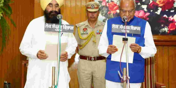 GURMEET SINGH KHUDIAN AND BALKAR SINGH SWORN IN AS CABINET MINISTERS OF PUNJAB