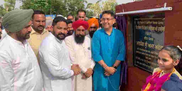 Minister Aman Arora on Monday laid foundation stone of slew of development projects paving a way for holistic development of both villages.