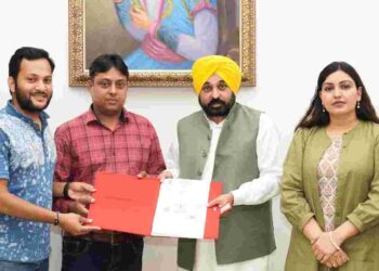 Punjab Chief Minister Bhagwant Mann today handed over unique green colour coded stamp paper