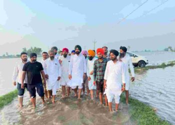 Cabinet Minister Laljit Singh Bhullar takes stock of flood-affected areas of Patti