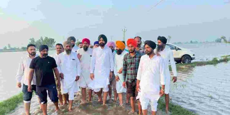 Cabinet Minister Laljit Singh Bhullar takes stock of flood-affected areas of Patti