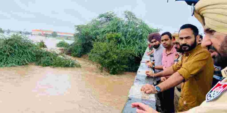 Meet Hayer reviews the status of water reservoirs, also visits SYL canal on Rajpura-Banur road