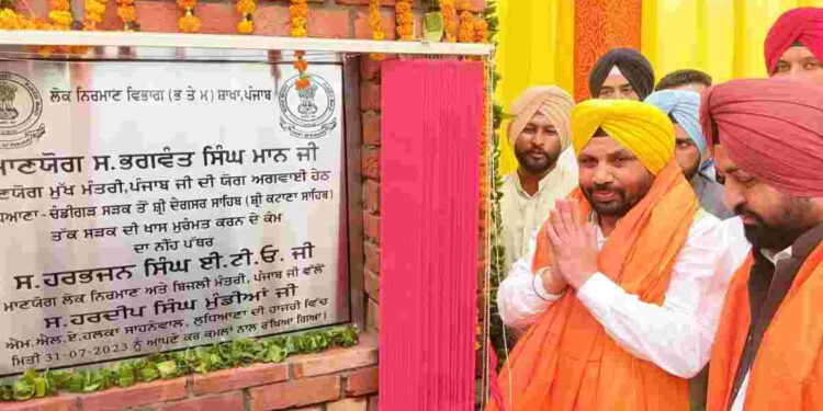 Minister Harbhajan Singh ETO on Monday laid the foundation stones