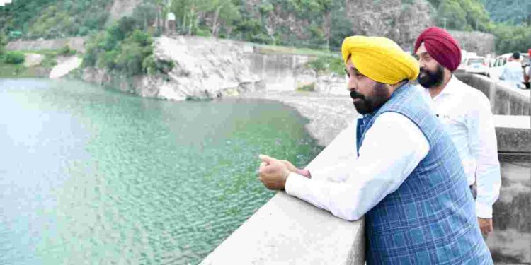 Punjab Chief Minister Bhagwant Mann on Sunday said that the water level at the dams of the state is below the danger mark