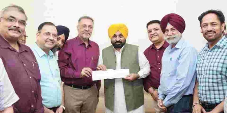 Punjab Health and Family Welfare Minister Dr Balbir Singh on Tuesday contributed one month's salary to the Chief Minister’s Relief Fund