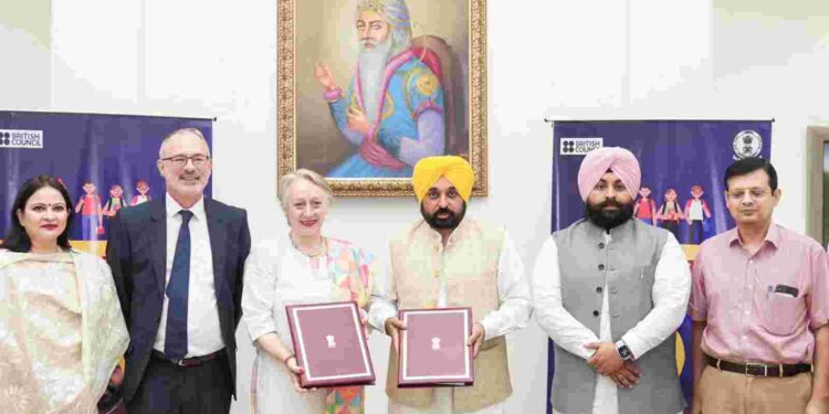 Punjab government led by Chief Minister Bhagwant Mann has inked a Memorandum of Understanding (MoU) with British Council Education India Pvt.