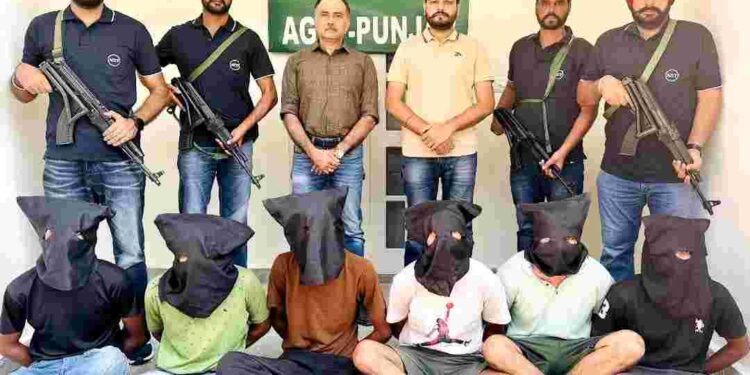 PUNJAB POLICE ARREST SIX OPERATIVES OF PAK-BASED TERRORIST HARWINDER RINDA