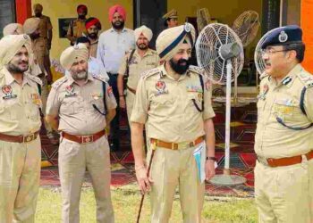 The Spl DGP accompanied by CP Ludhiana Mandeep Singh Sidhu