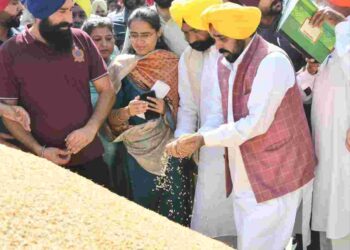 CM FORMALLY KICKSTARTS PADDY PROCUREMENT OPERATIONS FROM CHAMKAUR SAHIB