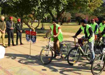 Chetan Singh Jauramajra welcomes cycle rally