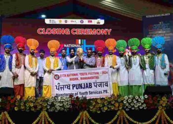 Punjab secures 2nd place in folk song and 3rd place in folk dance in National Youth Festival