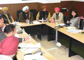 Balkar Singh conducts a review meeting on various projects in the presence of MLAs