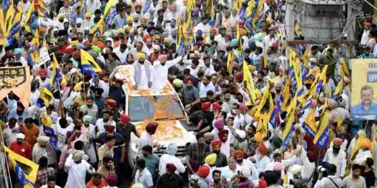 Chief Minister Bhagwant Mann campaigned for Faridkot's AAP candidate Karamjit Anmol