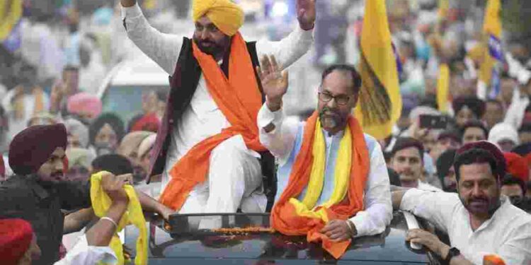 Mann campaigned for Jalandhar candidate Pawan Kumar Tinu