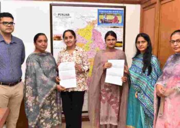 Dr. Baljit Kaur Hands Over Appointment Letters to Two Stenographers of the Social Security Department