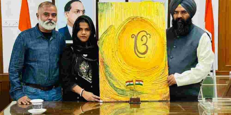 Talented Painter Felicitated by Deputy Speaker Jai Krishan Singh Rouri