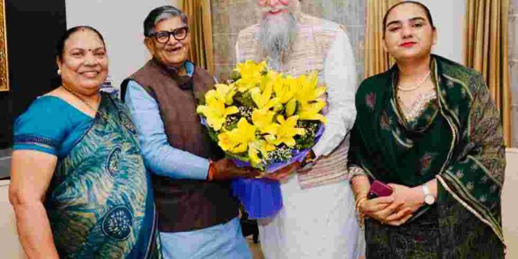 On eve of Diwali, Speaker Kultar Singh Sandhwan along with his wife calls on Governor Gulab Chand Kataria