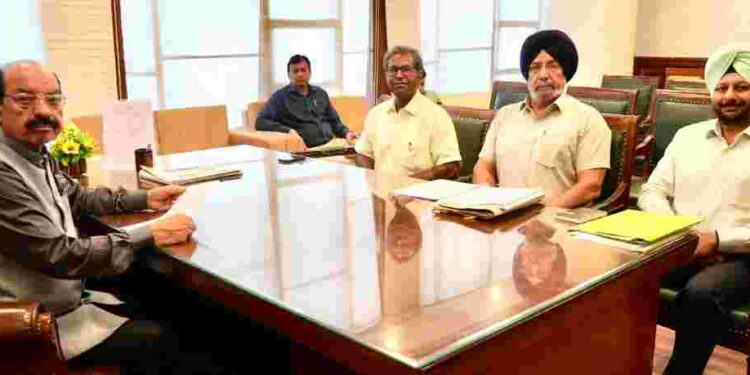 Cabinet Minister Mohinder Bhagat Reviews Ongoing Projects of Defense Services Welfare Department