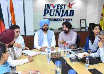 Industry Minister Tarunpreet Singh Sond held a review meeting with General Managers from all districts