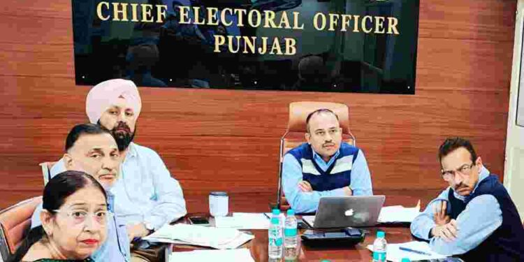 Chief Electoral Officer Punjab conducts meeting with Deputy Commissioners and SSPs of Constituencies taking insights regarding election preparedness for upcoming By-Elections