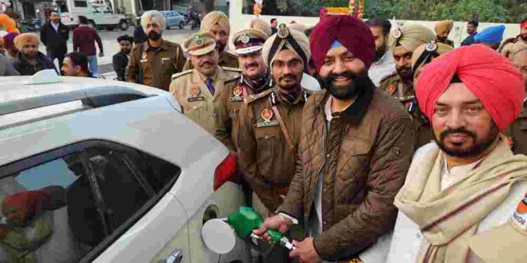 Jail Minister Laljit Singh Bhullar inaugurates petrol pumps at Nabha and Fazilka Jails